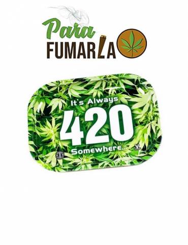 bandeja de liar 420 verde