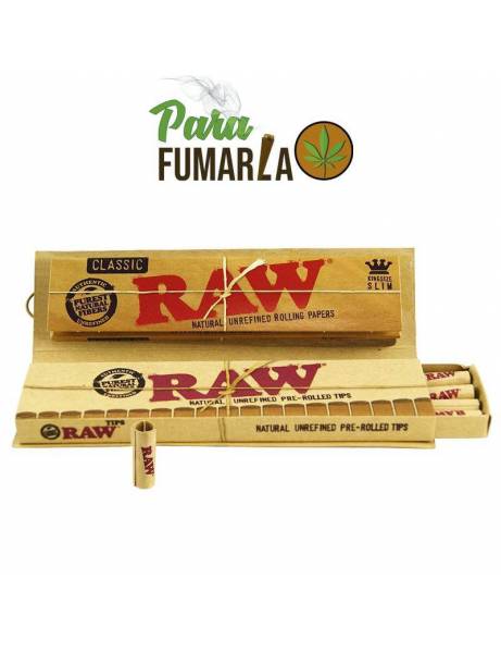 Raw King size + tips pre-rolled.