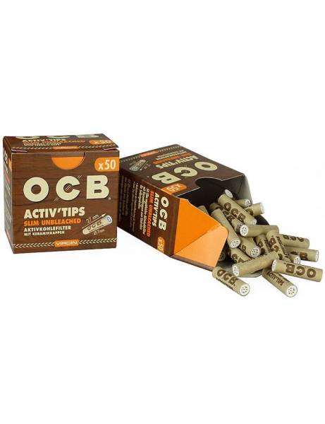 OCB Filtros Carbón activo marrones. 50u.