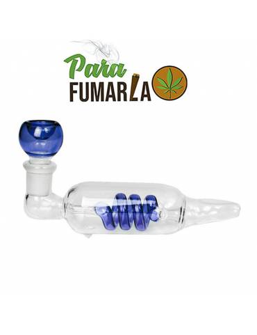 pipa de cristal con espiral