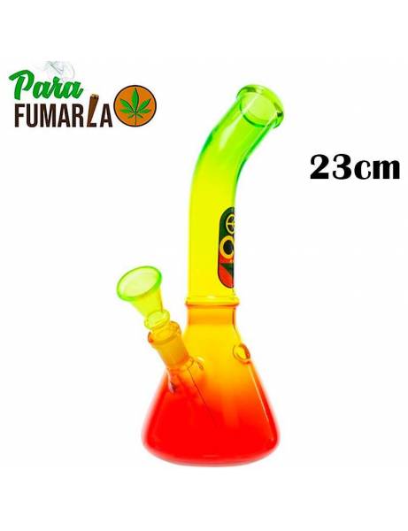 Bong cristal 420 rasta. 23cm.