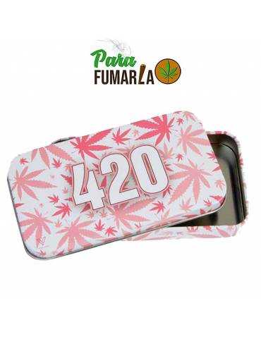 caja de metal 420 rosa