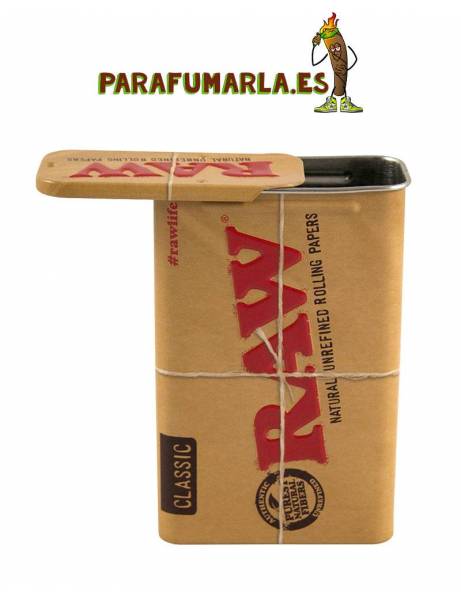 Pitillera hecha de caja de cigarrillos de acero de alta calidad