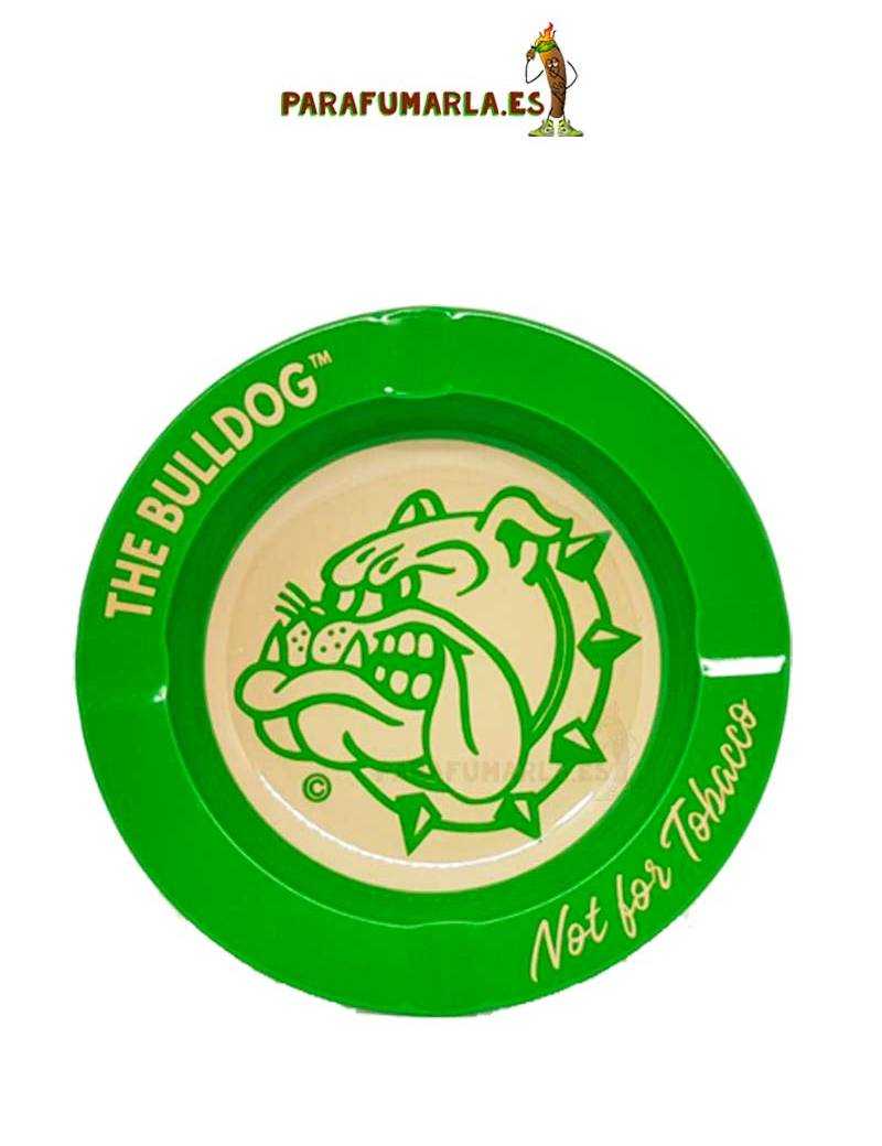 Cenicero The Bulldog Amsterdam Color Verde - Bandeja Metálica Para Fumadores, Estilo Holandés