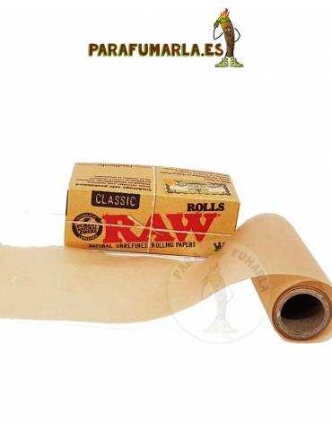 Papel raw rollo.