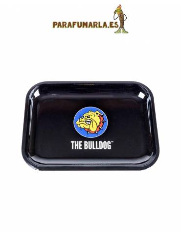 The Bulldog Amsterdam Bandeja de metal con múltiples logotipos color negro 