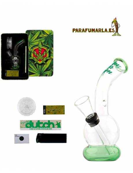 Set Bong + Accesorios Green Amsterdam