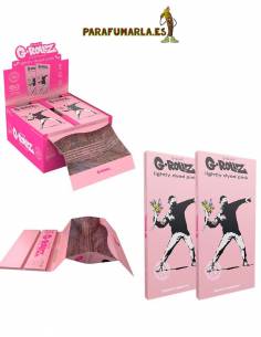 Papel G-rollz KS "Banksy Graffiti" rosa + cartones.