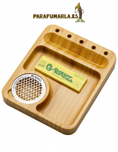 Bandeja G-Rollz bambú 15x12cm + grinder