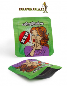 Bolsa zip antiolor Amsterdam girl 64x64mm.