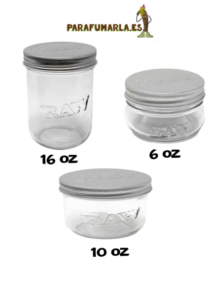 Raw Mason Jar 473 ml. Bote Cristal 💎 COMPRA Conservación Hierba