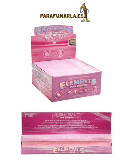 papel elements rosa largo