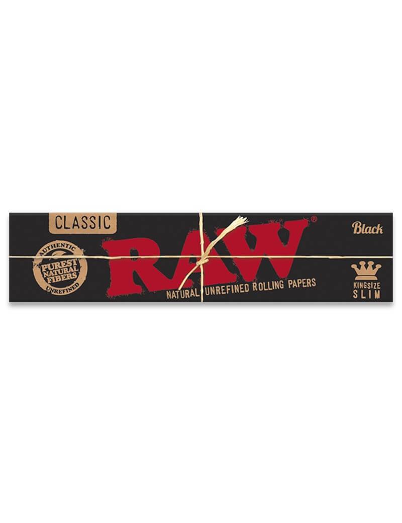 ⇨ RAW BLACK KING SIZE SLIM【 Papel de liar ultra fino 】