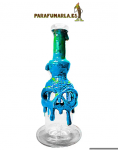 Bong Cristal Blue Skull 22cm