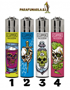 Clipper retratos de calaveras