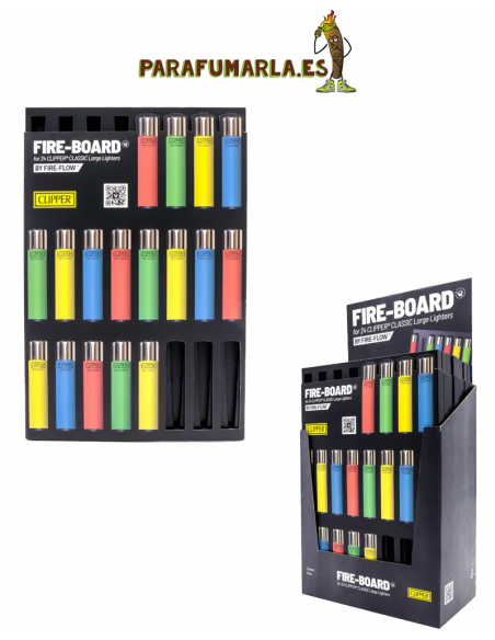 expositor soporte para 24 mecheros clipper