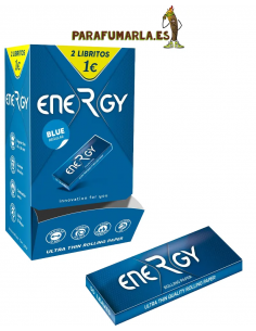 Expositor 100 Librillos Papel Energy corto blue