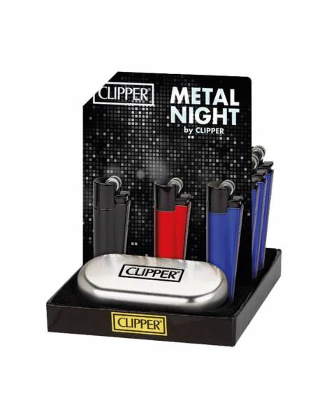 Clipper metálico "metal night" + estuche. 3 colores.