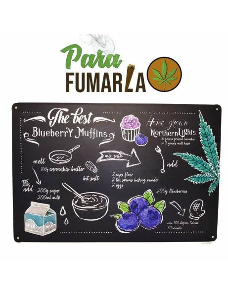 Placa decorativa metal "Blueberry Muffins"