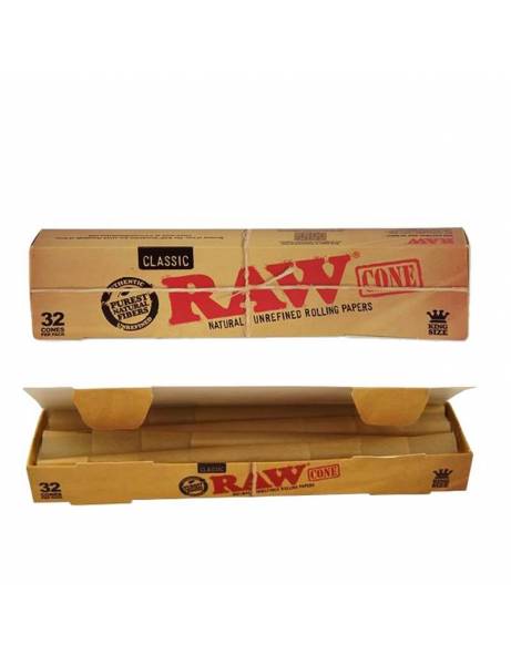 Caja 32 conos raw king size.