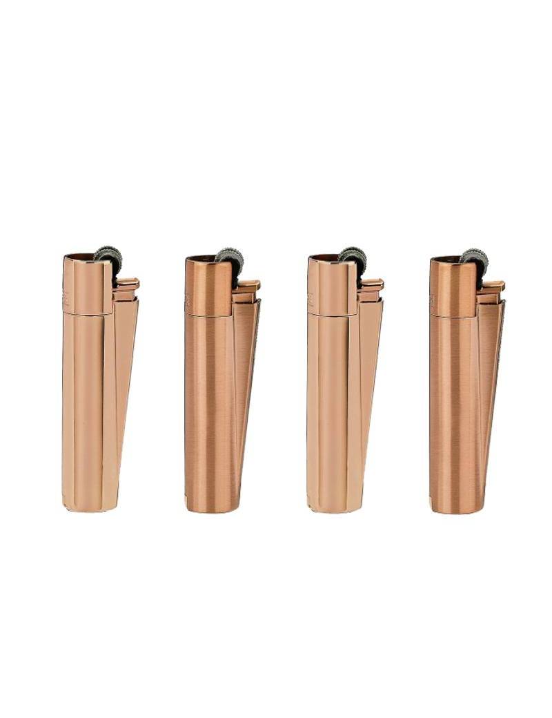 Clipper Metal Rose Gold Feuerzeug – In Geschenkbox, Metallisch, Wiederverwendbar